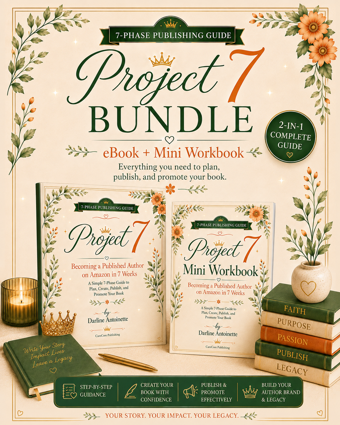 Project 7 Publishing Bundle: Becoming a Published Author on Amazon in 7 Weeks — eBook + Mini Workbook