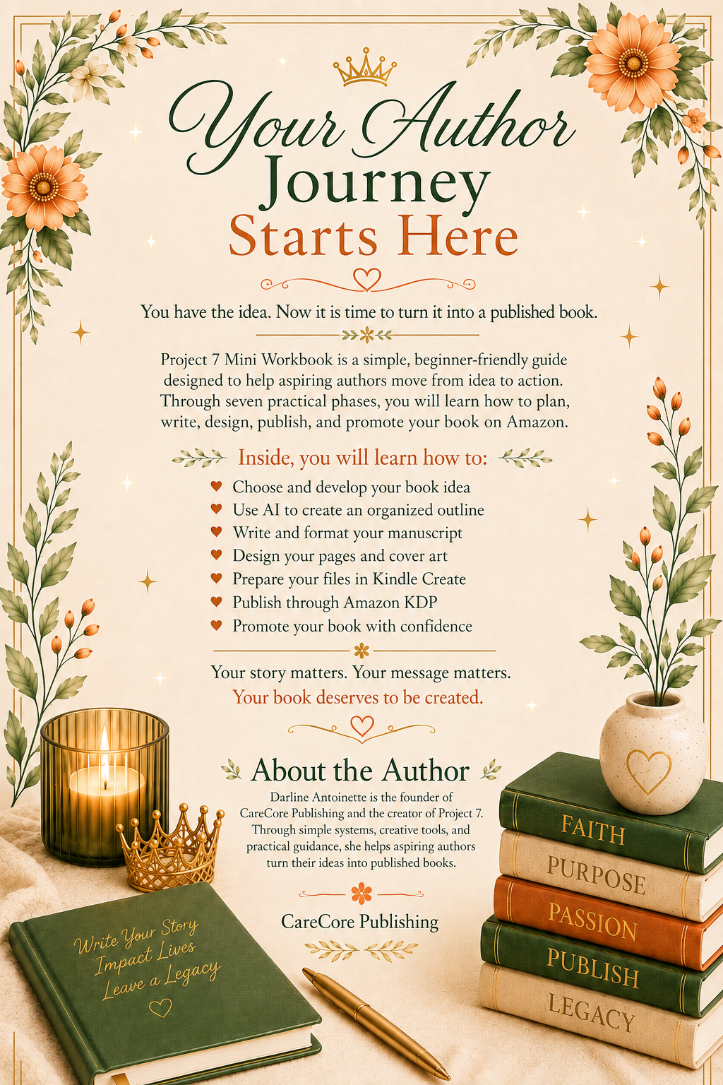 Project 7 Mini Workbook: Become a Published Author on Amazon in 7 Weeks — Digital Download