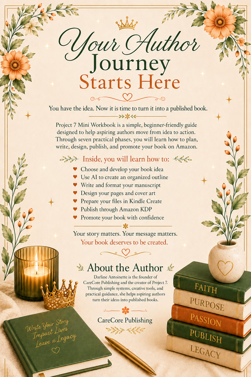 Project 7 Mini Workbook: Become a Published Author on Amazon in 7 Weeks — Digital Download